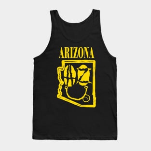 Arizona Grunge Smiling Face Black Background Tank Top